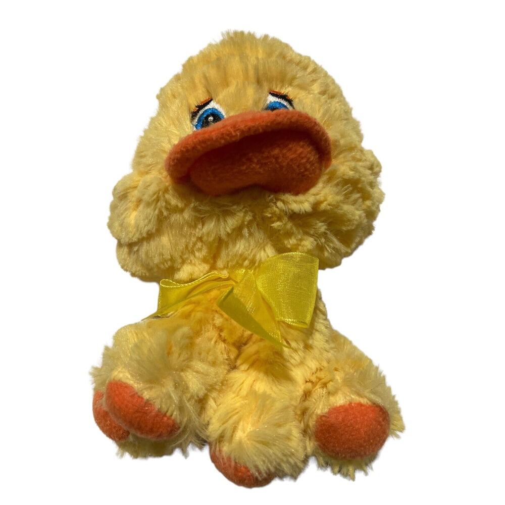 Walmart Yellow Duck Plush W/ Ribbon‎ Bow Toy